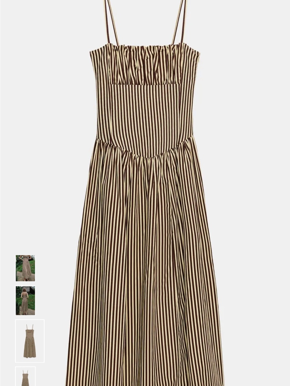 STRIPED COMBINATION POPLIN DRESS